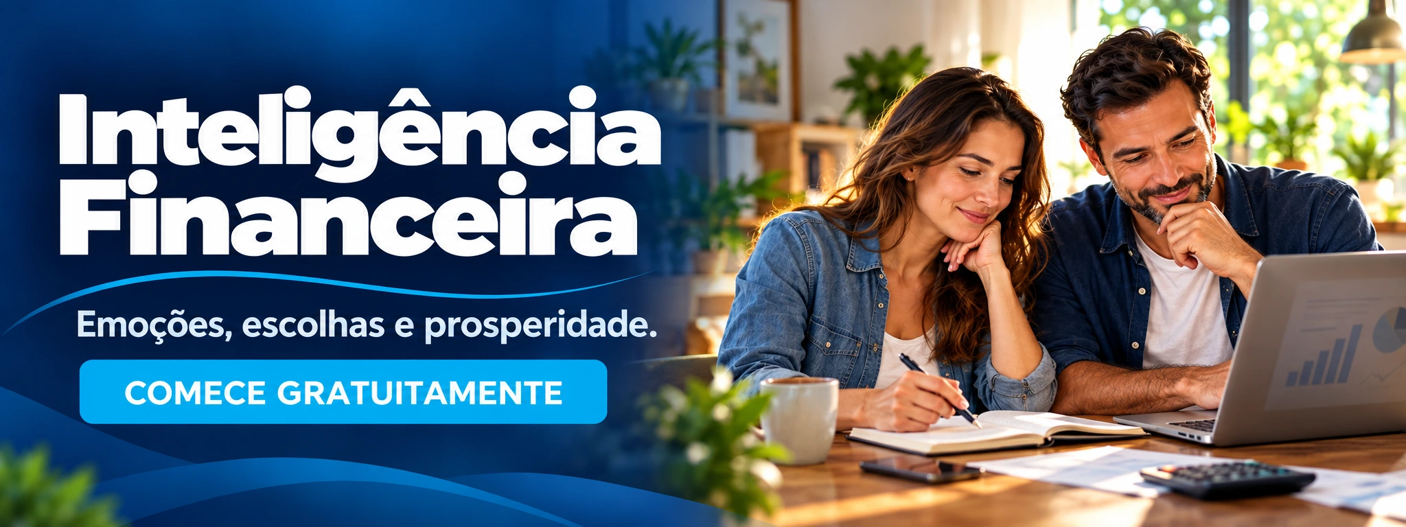 Inteligência Financeira. Emoções, escolhas e prosperidade. Comece gratuitamente.