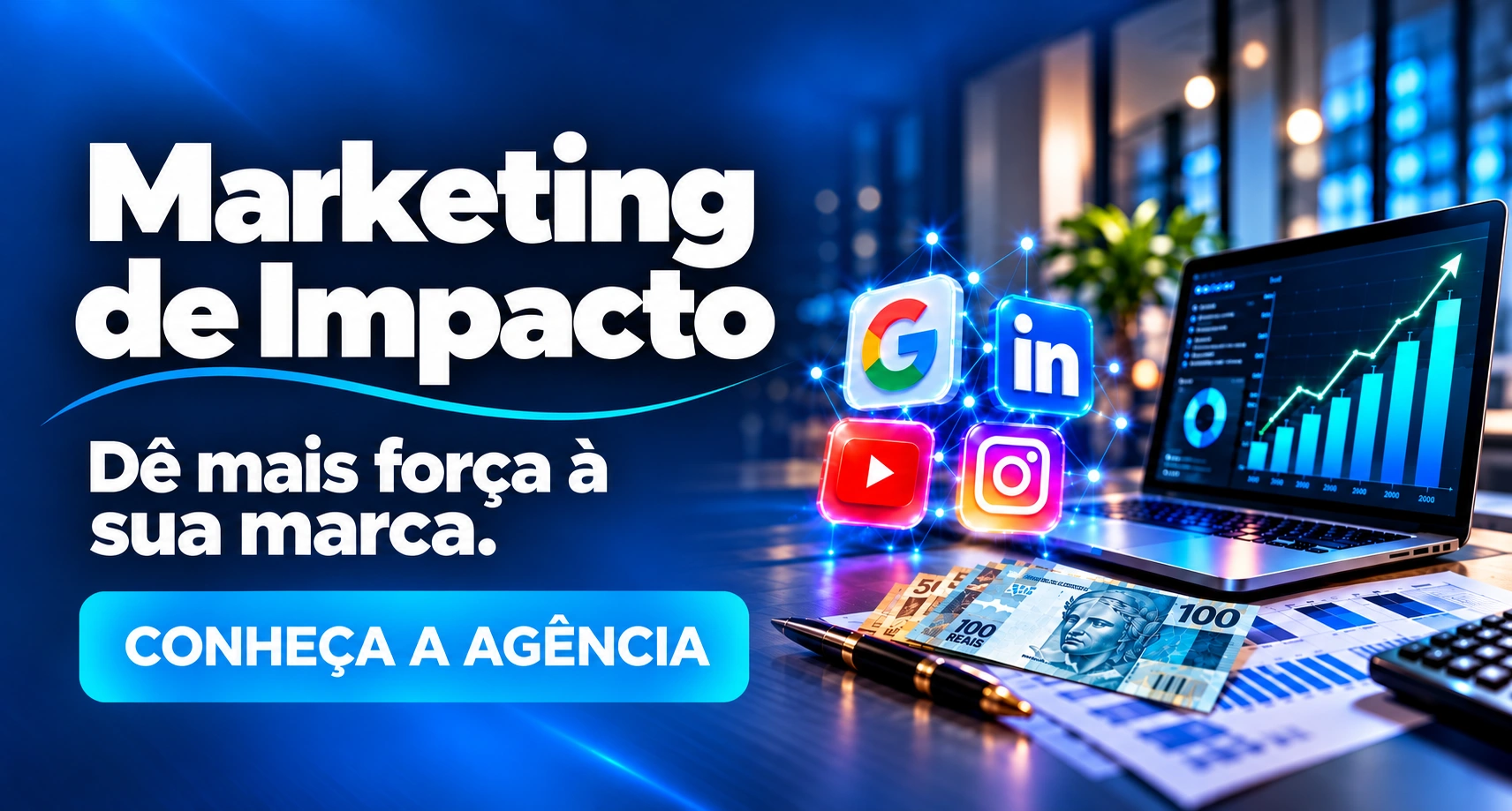 Marketing de Impacto. Dê mais força à sua marca. Conheça a agência.