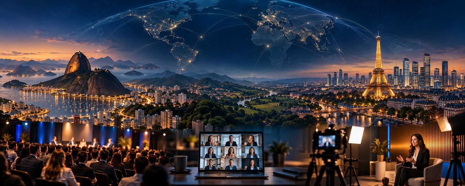 Brasil e outros países conectados a eventos presenciais, online e conteúdos gravados
