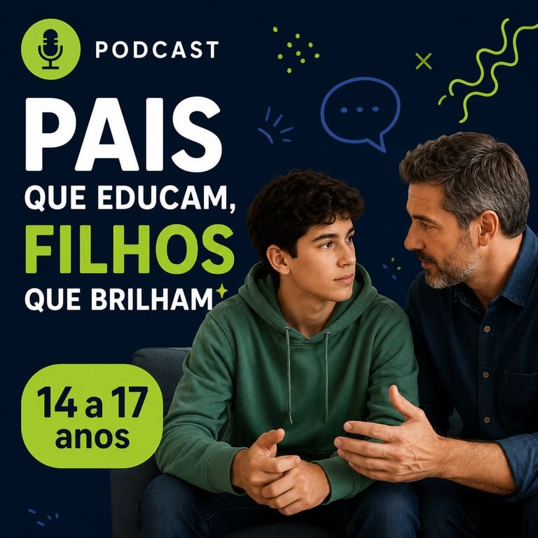 Arte do podcast para 14 a 17 anos