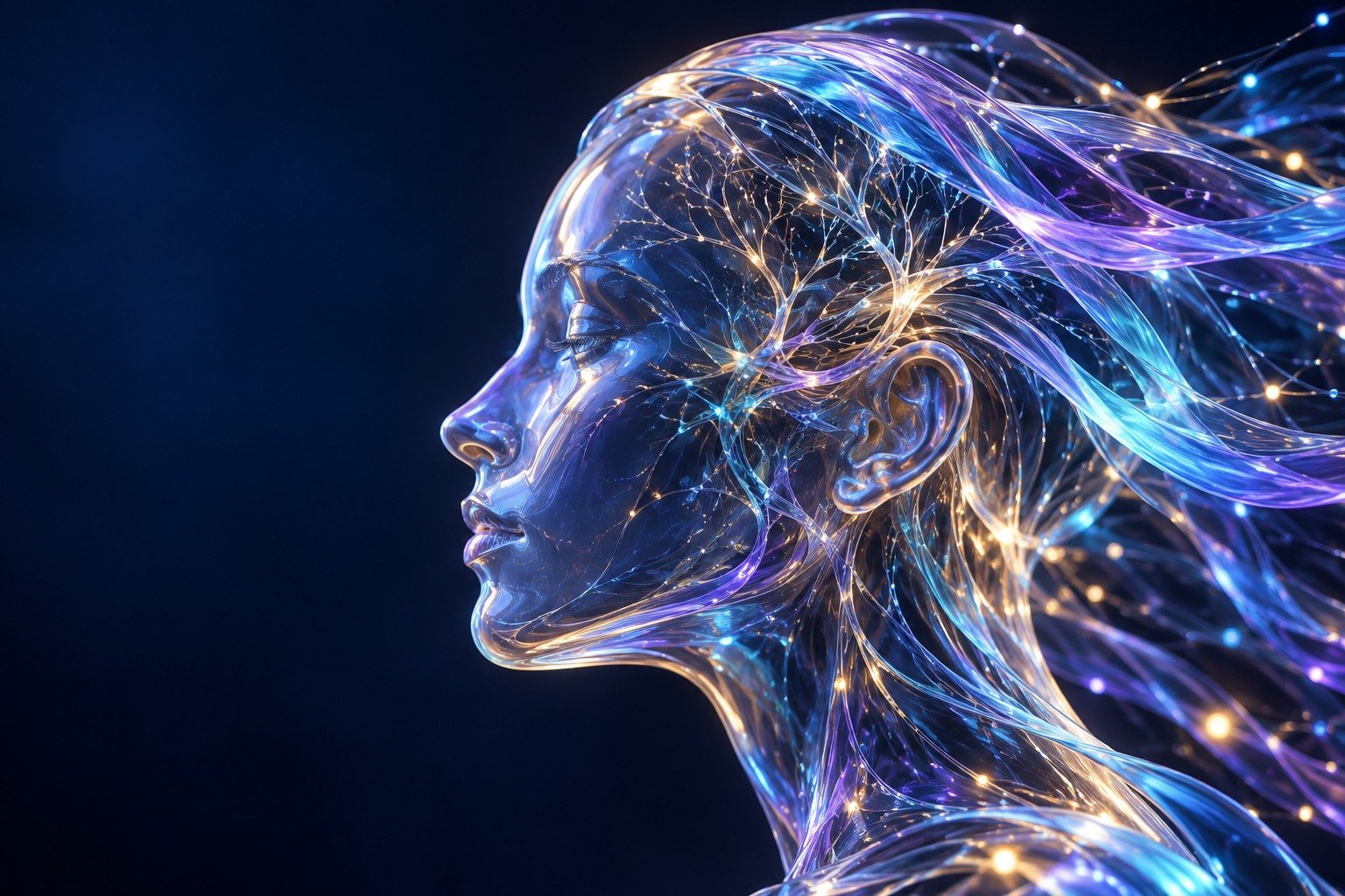 Representação artística colorida da mente e das conexões humanas